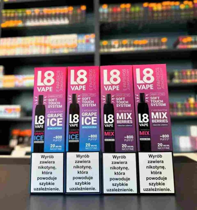 L8 Vape 800 Puffs – 2ml, kompaktowy jednorazowy vape | vapixo