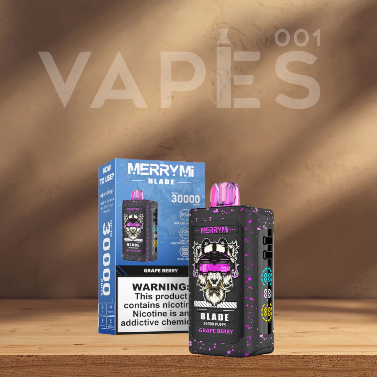 Merrymi Blade 30000 – LED, Type-C, wygodny vape | vapixo