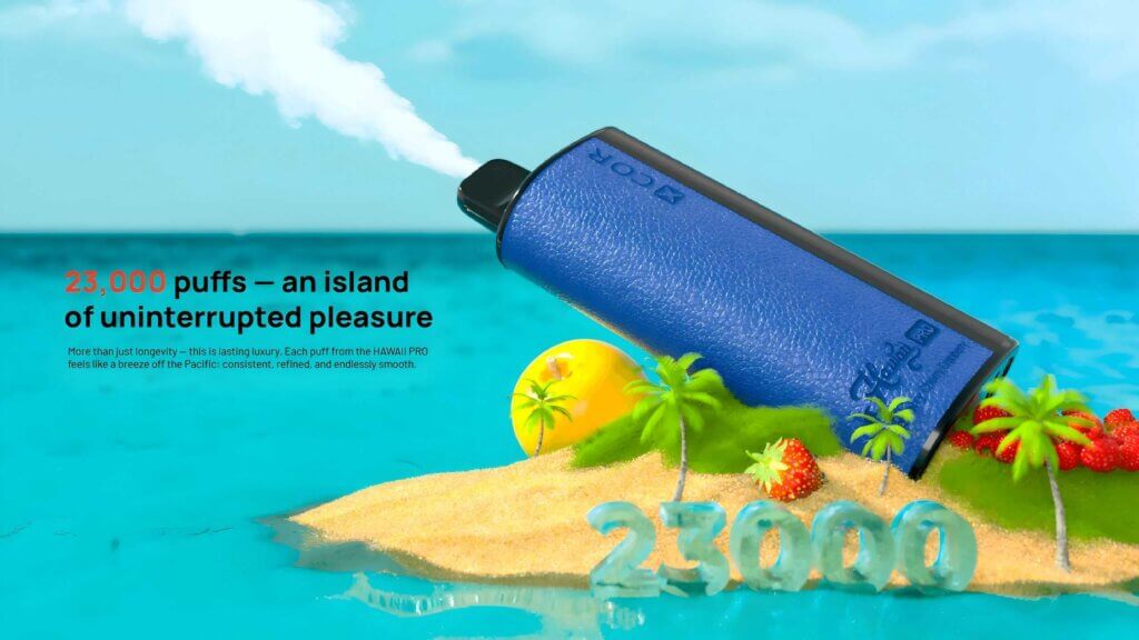 XCOR Hawaii Pro 23000 – 36ml, LED, wydajny vape | vapixo