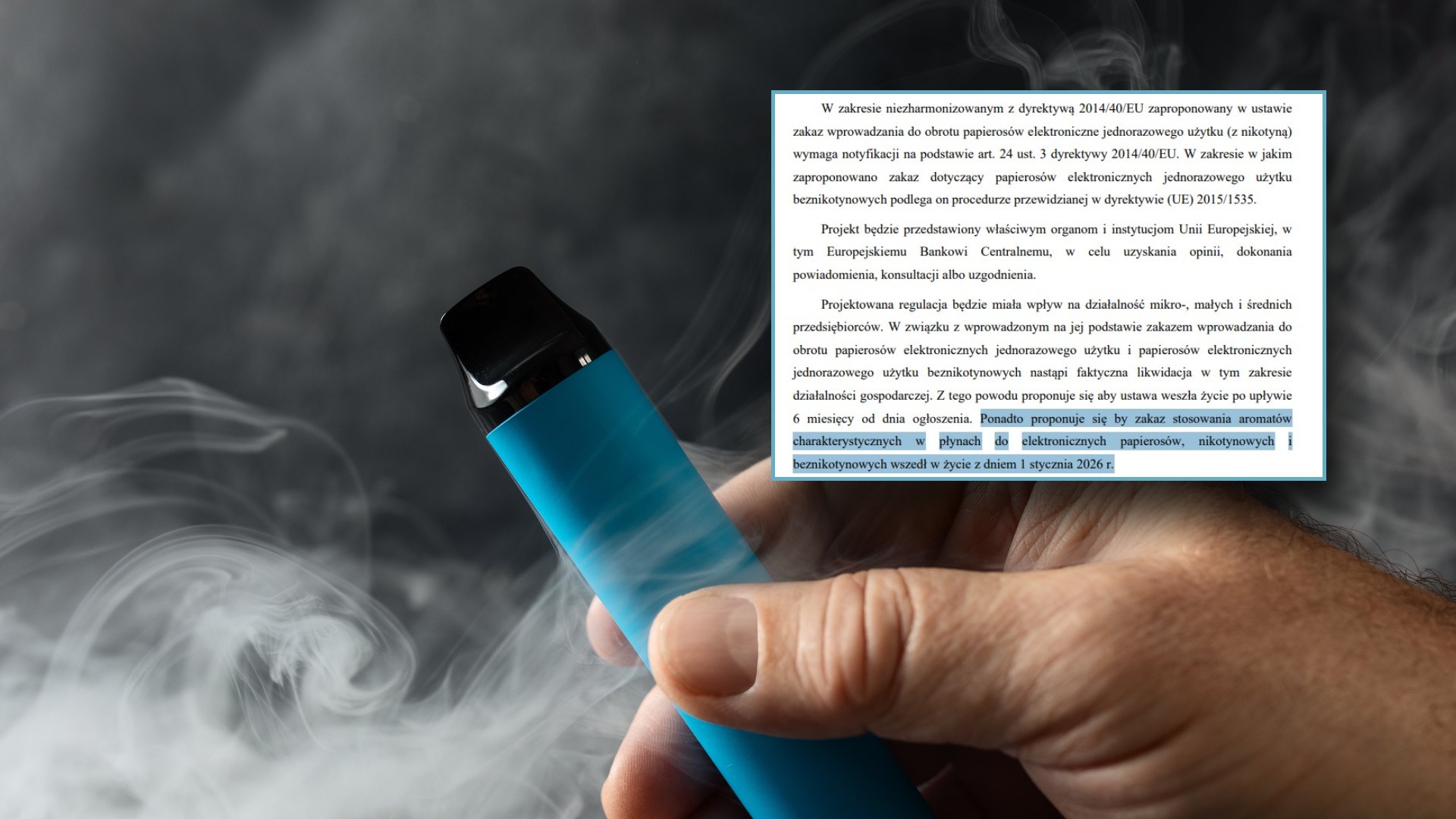 sensacyjne nagłówki vape, zakaz e-papierosów clickbait, fake news vape social media - Rewolucja na rynku e-papierosów. Tego zakazu jednak nie ...