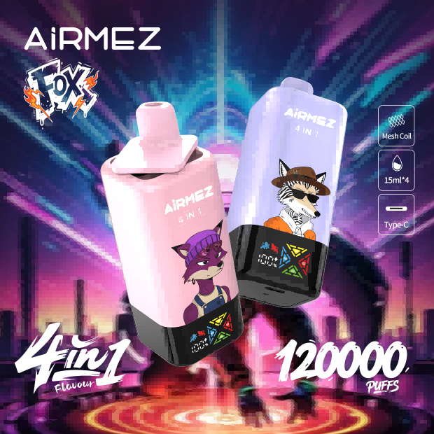 Airmez Fox 4w1 – 60ml, duża pojemność, vape podróżny | vapixo