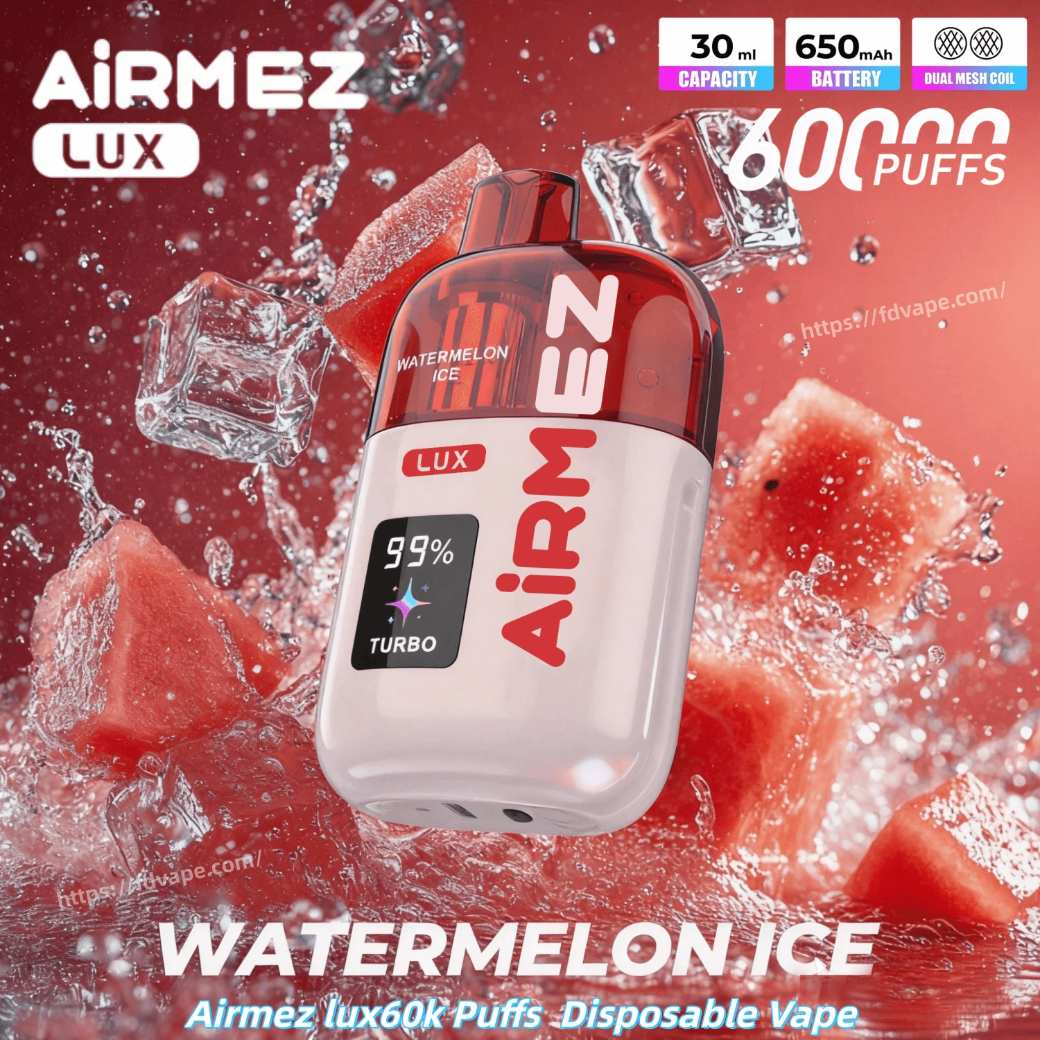 Airmez LUX 60000 60K Puffs Jednorazowy Vape – Widoczny zbiornik, duża pojemność liquidu | vapixo