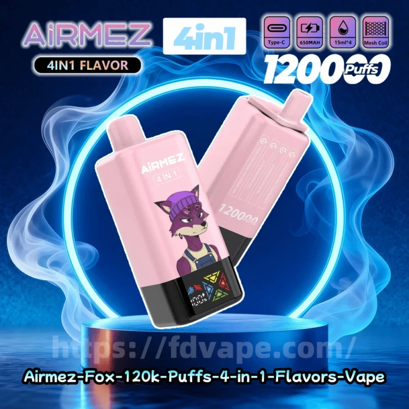 Airmez Fox 4w1 – 60ml, duża pojemność, vape podróżny | vapixo
