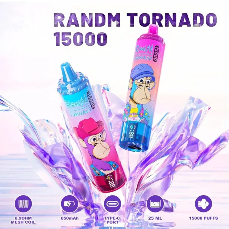 RANDM TORNADO 15000 vape, jednorazowy e-papieros 15000 zaciągnięć, vape z mesh coil - RandM Tornado 15000 Puffs Jednorazowy Vape