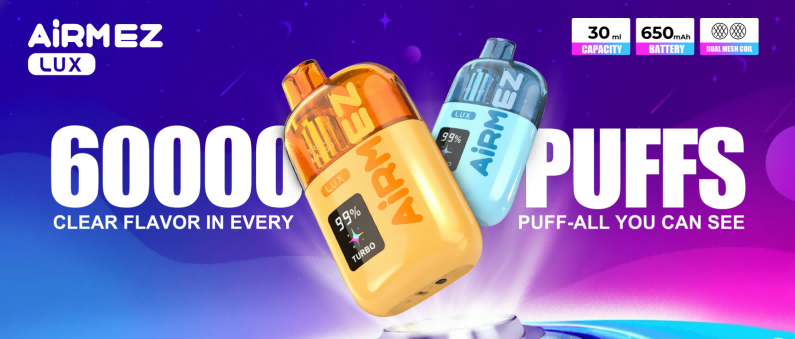 Airmez LUX 60000 60K Puffs Jednorazowy Vape – Widoczny zbiornik, duża pojemność liquidu | vapixo