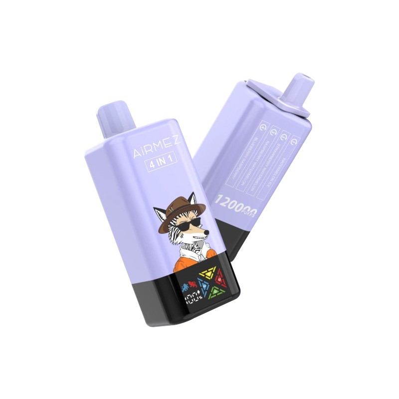 Airmez Fox 120k Smart LED, wyświetlacz vape, wskaźnik poziomu e-liquidu, inteligentny ekran e-papierosa - Airmez Fox 120K Puffs 4 in 1 Flavors Newest Original ...