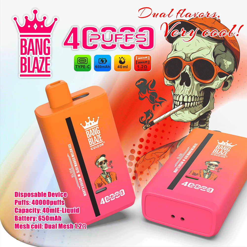 Bang Blaze 40000 Puffs Dual Smak, e-papieros jednorazowy Bang Blaze, design vape, duży jednorazowy vape - Bang Blaze 40K Dual Flavor Disposable Vape | 40,000 Puffs ...