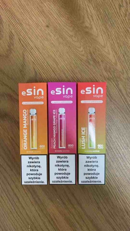 Esin Vape 800 Puffs – 2ml, kompaktowy jednorazowy vape | vapixo