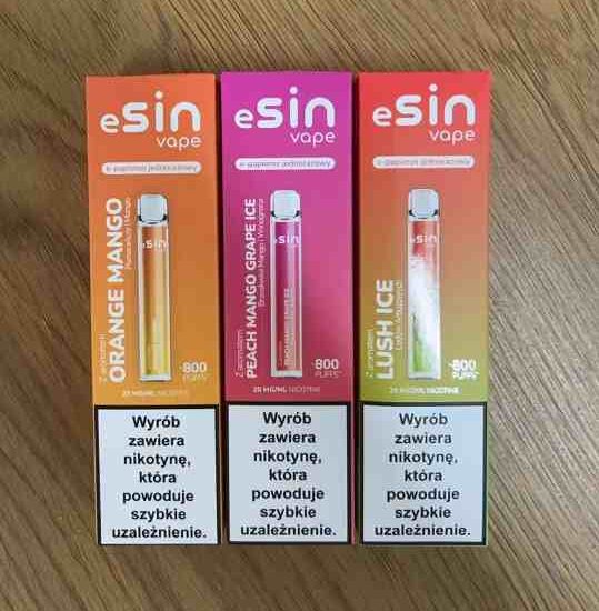 Esin Vape 800 Puffs – 2ml, kompaktowy jednorazowy vape | vapixo