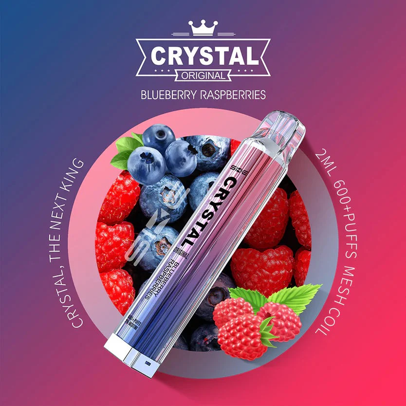 Obraz przedstawiający elegancki, szklany jednorazowy e-papieros Crystal Bar 600, podkreślający jego estetykę i opakowanie, symbolizujący wysokie koszty i niską wydajność.