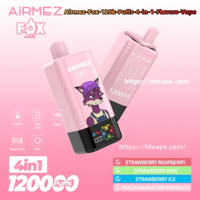 Airmez Fox 4w1 – 60ml, duża pojemność, vape podróżny | vapixo
