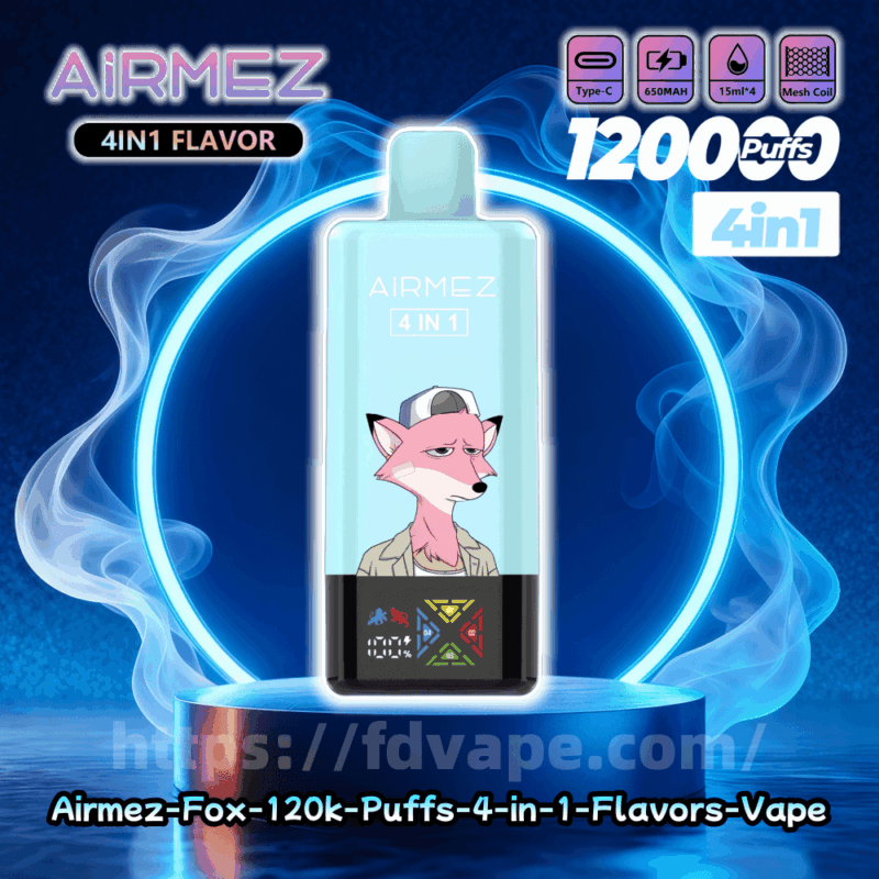 Airmez Fox 4w1 – 60ml, duża pojemność, vape podróżny | vapixo