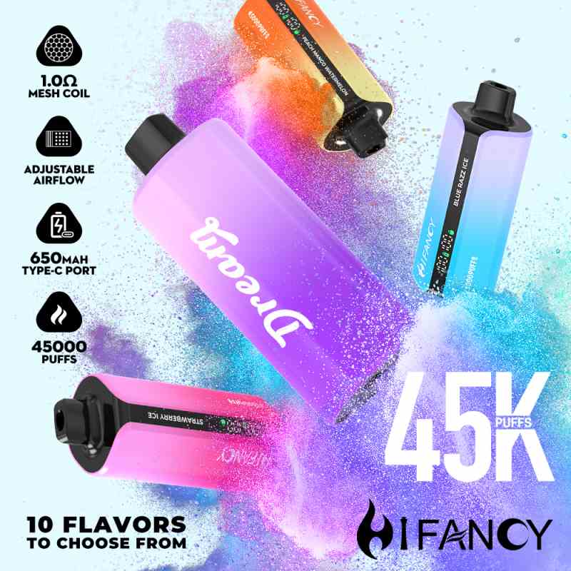 HIFANCY SUPER 70000 – 46ml, mesh coil, intensywny smak Blueberry Candy Jam | vapixo