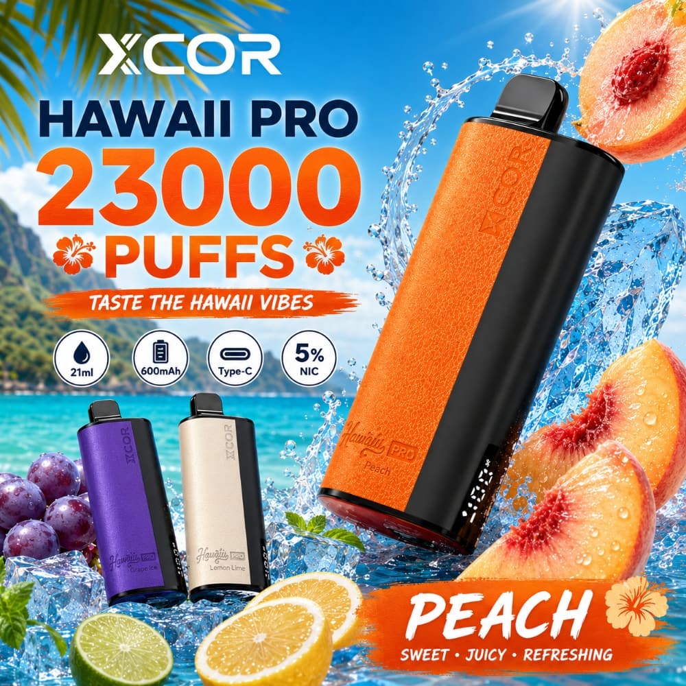 XCOR Hawaii Pro 23000 – 36ml, LED, wydajny vape | vapixo