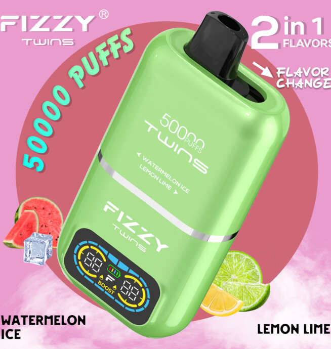 FIZZY TWINS 50000 – dwusmakowy, duży vape jednorazowy | vapixo