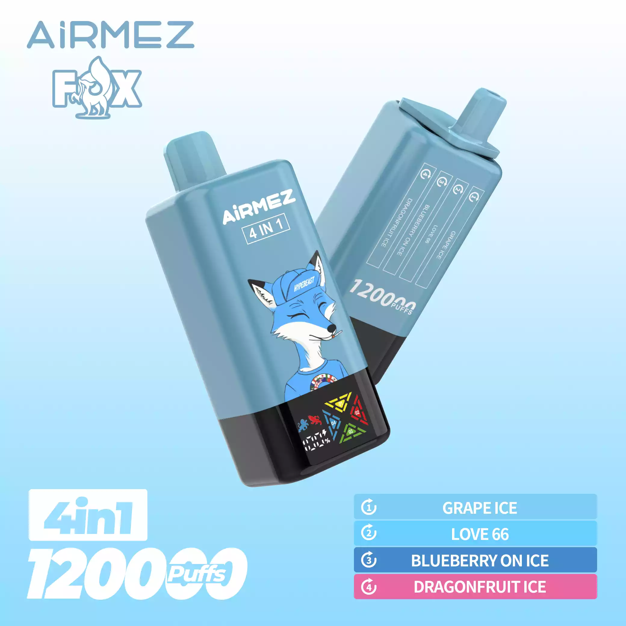 Airmez Fox 4w1 – 60ml, duża pojemność, vape podróżny | vapixo