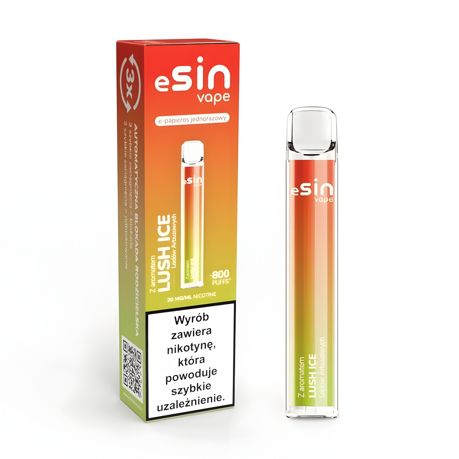 Esin Vape 800 Puffs – 2ml, kompaktowy jednorazowy vape | vapixo