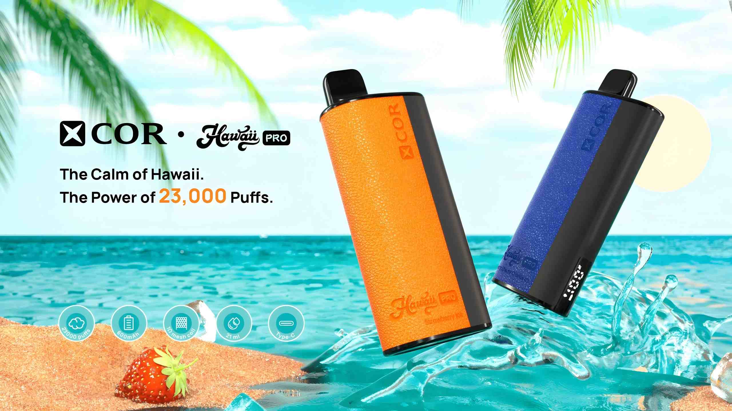 xcor hawaii pro 23000 puffs de