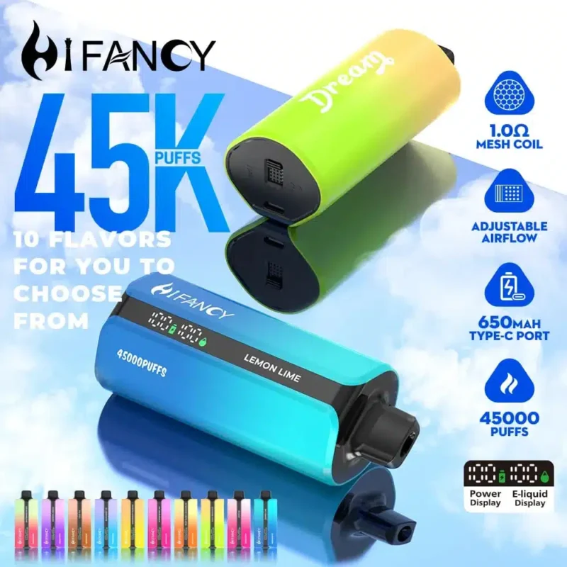 HIFANCY Dream 45000 – LED, 39ml, wygodny vape | vapixo