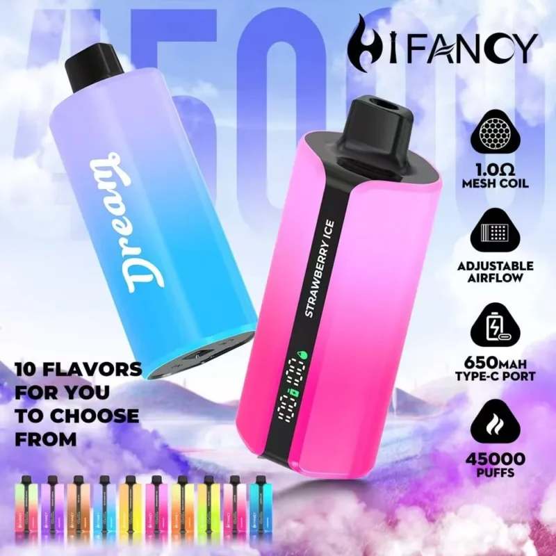 HIFANCY Dream 45000 – LED, 39ml, wygodny vape | vapixo