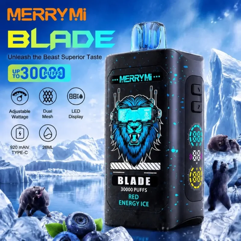Merrymi Blade 30000 – LED, Type-C, wygodny vape | vapixo
