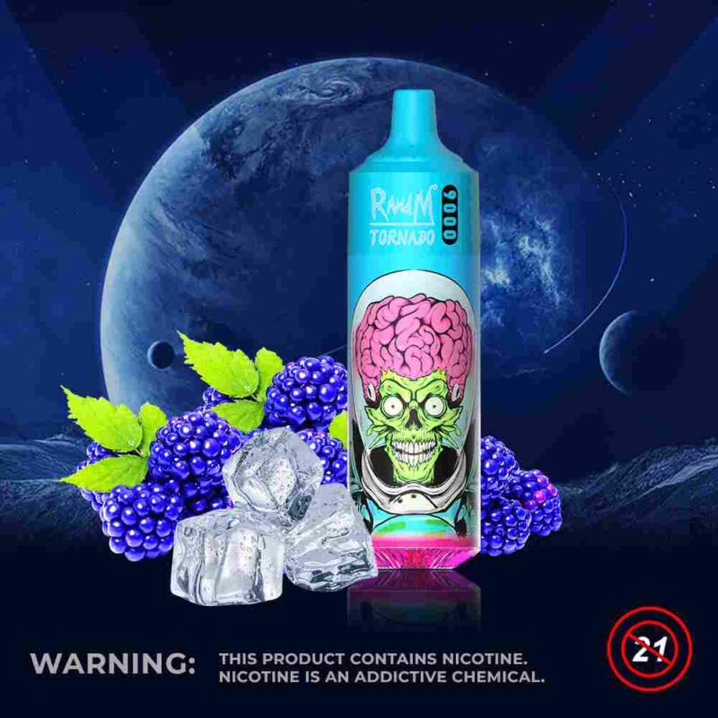 Fumot RandM Tornado 9000 – efektowne podświetlenie RGB, cewka Mesh | vapixo