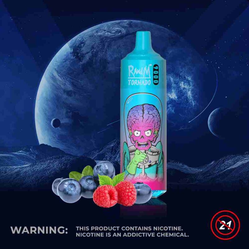 Fumot RandM Tornado 9000 – efektowne podświetlenie RGB, cewka Mesh | vapixo