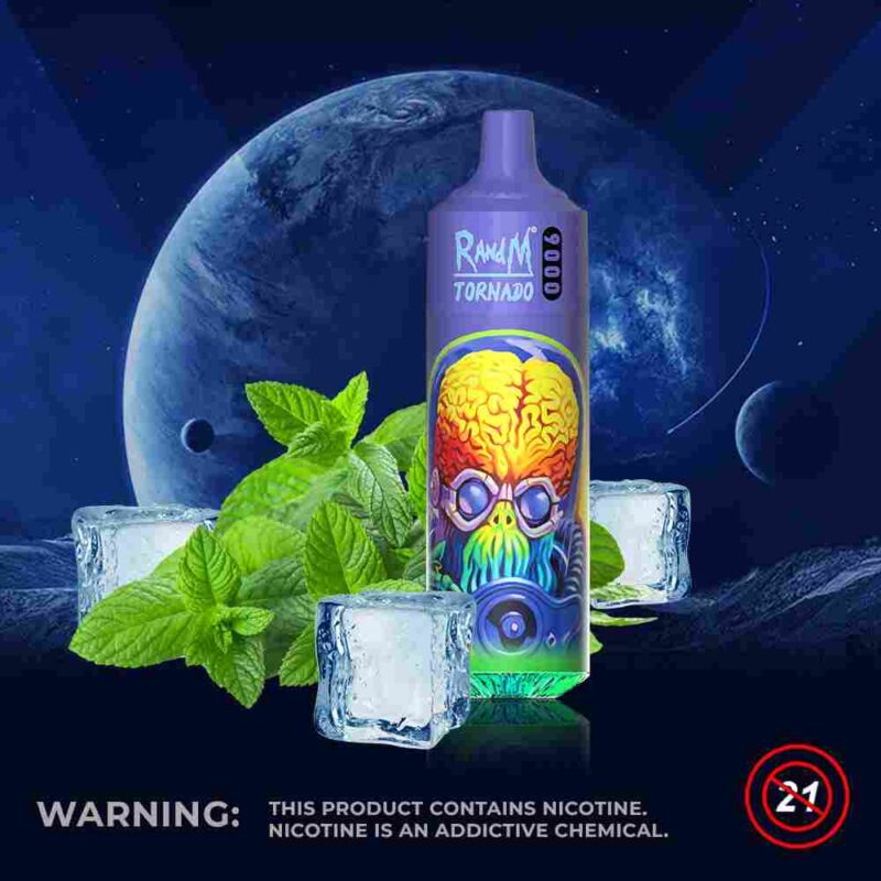 Fumot RandM Tornado 9000 – efektowne podświetlenie RGB, cewka Mesh | vapixo