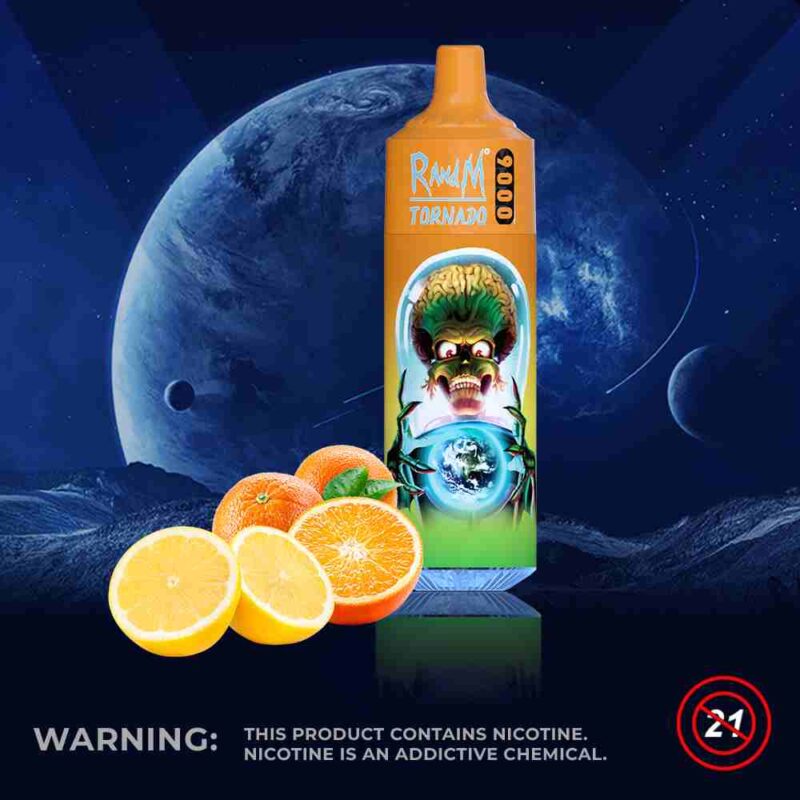 Fumot RandM Tornado 9000 – efektowne podświetlenie RGB, cewka Mesh | vapixo