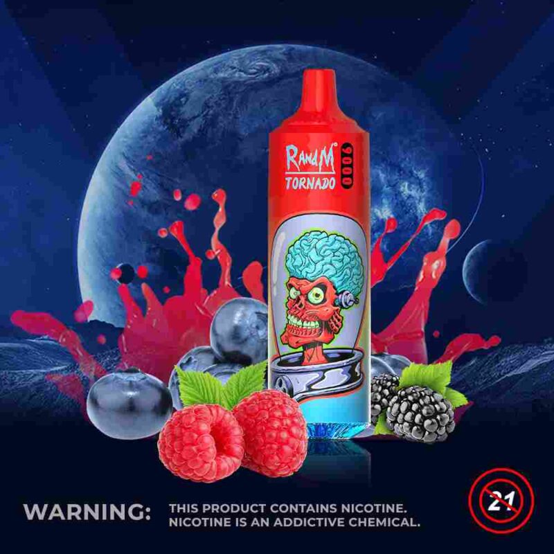 Fumot RandM Tornado 9000 – efektowne podświetlenie RGB, cewka Mesh | vapixo