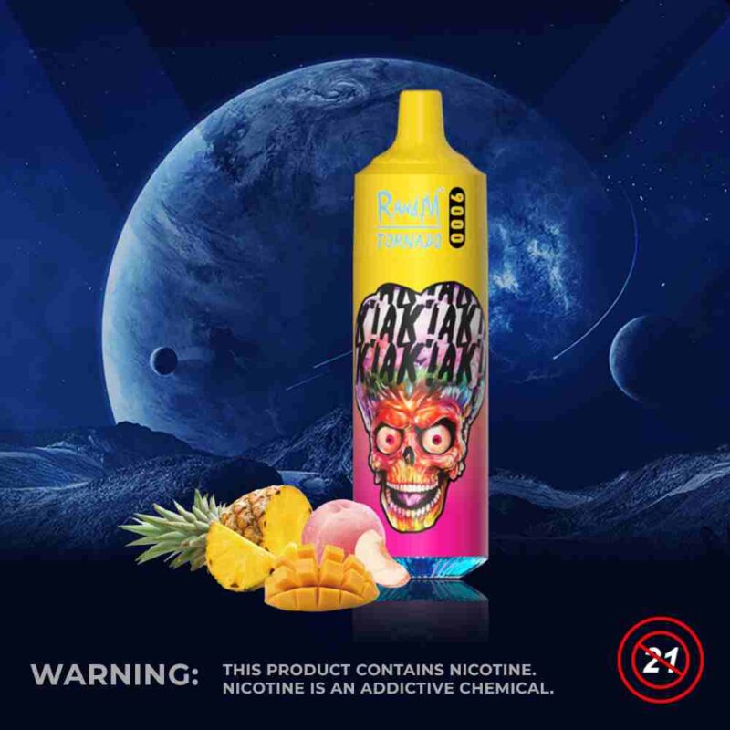 Fumot RandM Tornado 9000 – efektowne podświetlenie RGB, cewka Mesh | vapixo