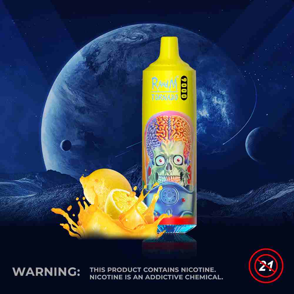 Fumot RandM Tornado 9000 Pink Lemonade-1 Fumot RandM Tornado 9000 – efektowne podświetlenie RGB, cewka Mesh | vapixo