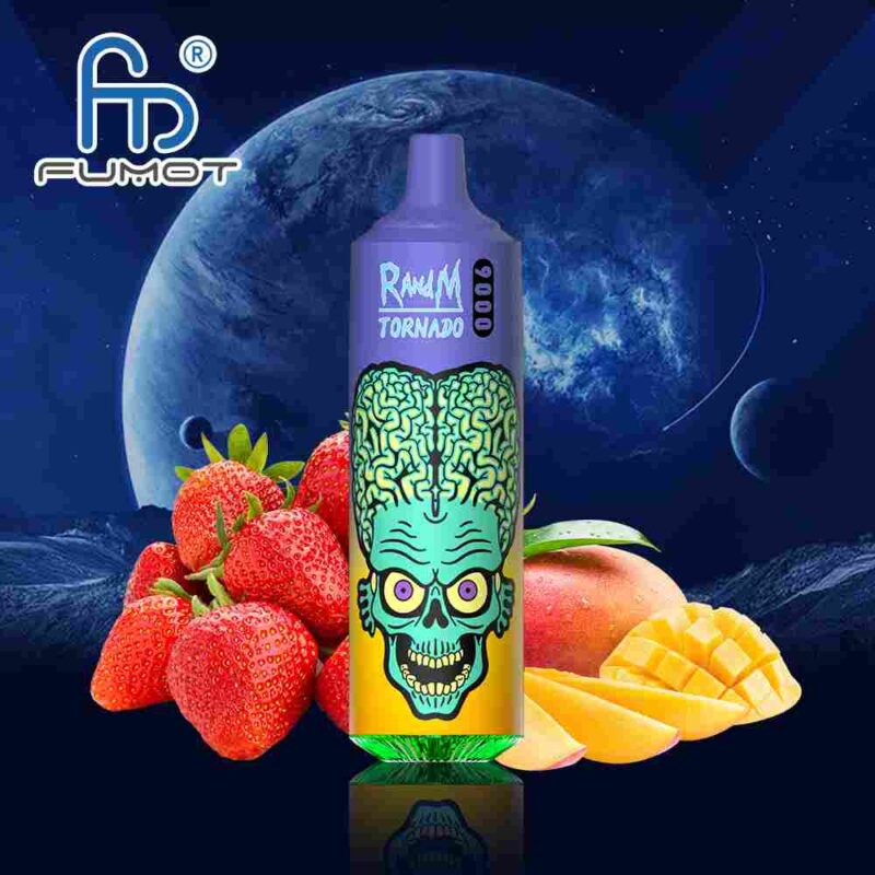 Fumot RandM Tornado 9000 – efektowne podświetlenie RGB, cewka Mesh | vapixo
