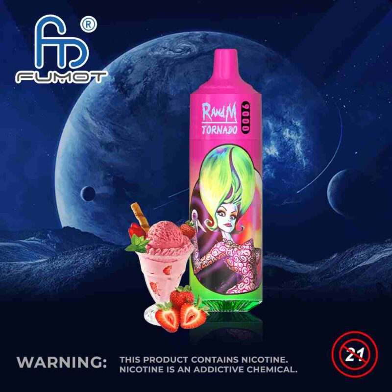 Fumot RandM Tornado 9000 – efektowne podświetlenie RGB, cewka Mesh | vapixo