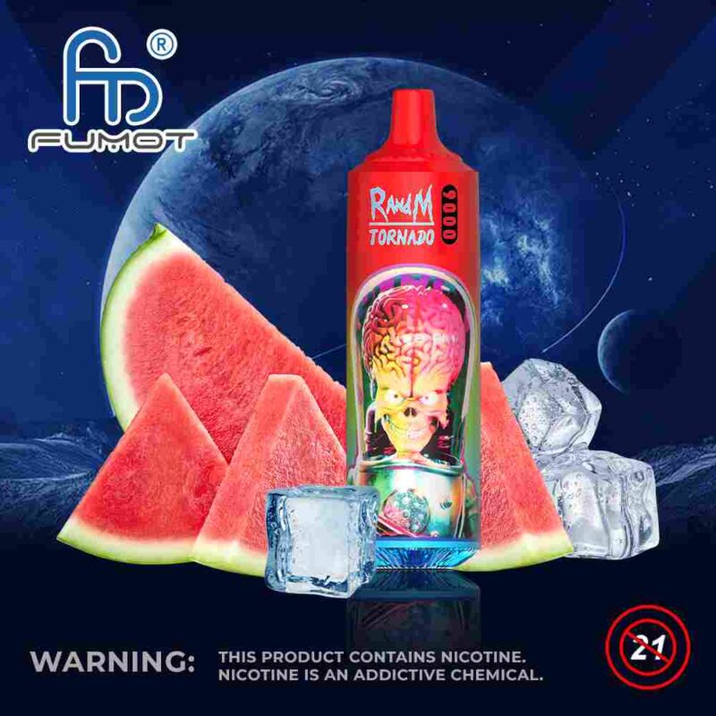 Fumot RandM Tornado 9000 – efektowne podświetlenie RGB, cewka Mesh | vapixo