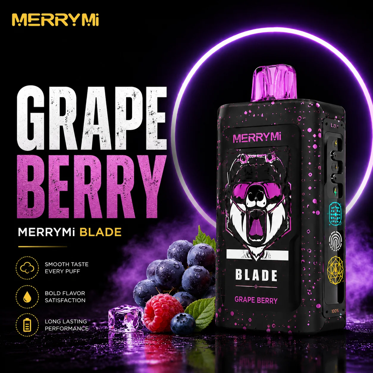 Merrymi Blade 30000 – LED, Type-C, wygodny vape | vapixo
