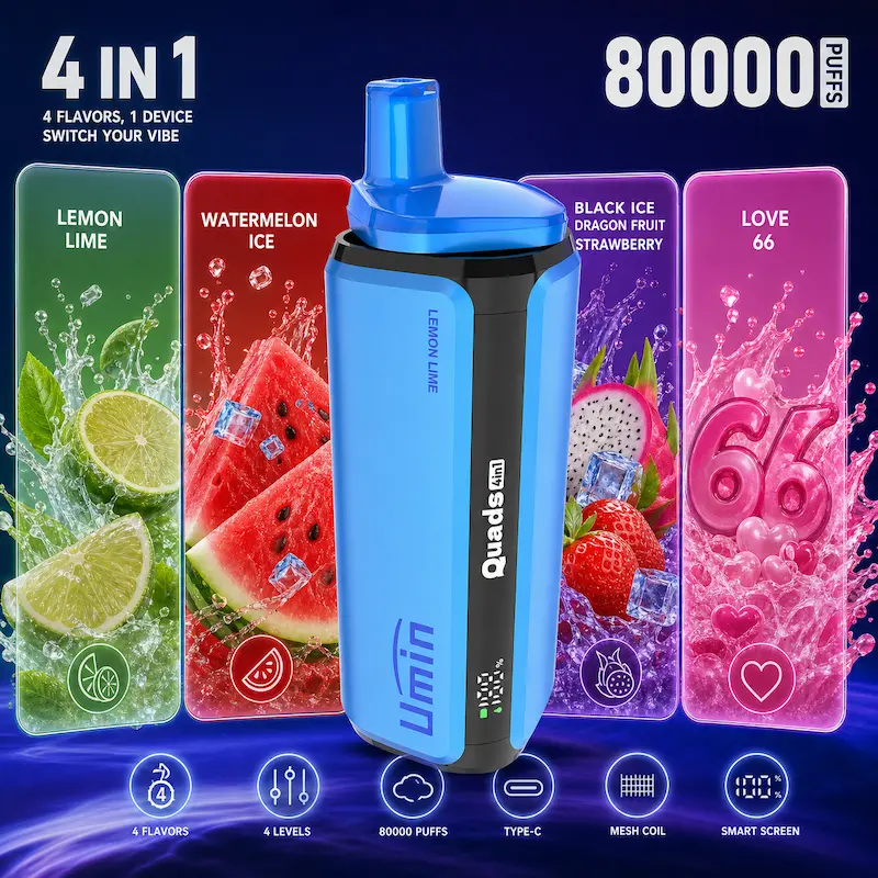 Umin Quads 4 in 1 80000 – modułowy system 4 smaków, ogromna wydajność | vapixo