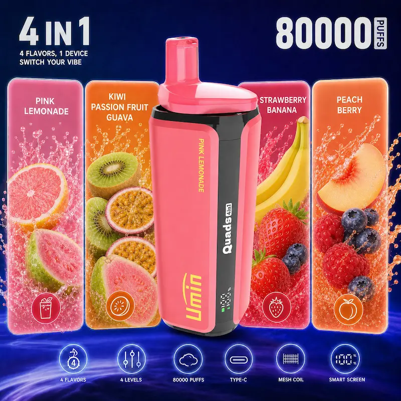 Umin Quads 4 in 1 80000 – modułowy system 4 smaków, ogromna wydajność | vapixo