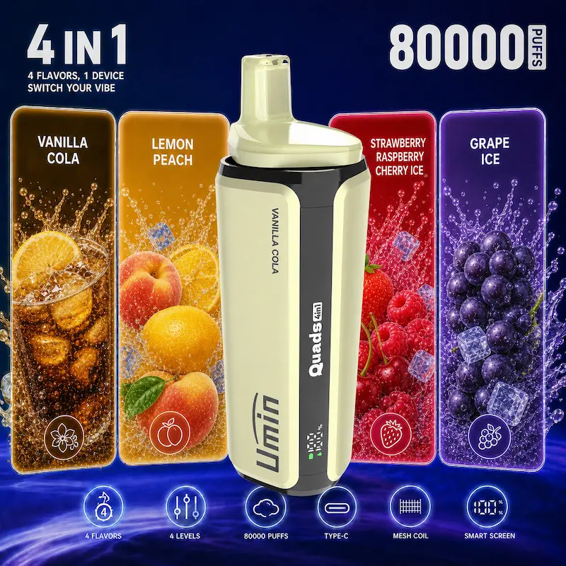 Umin Quads 4 in 1 80000 – modułowy system 4 smaków, ogromna wydajność | vapixo