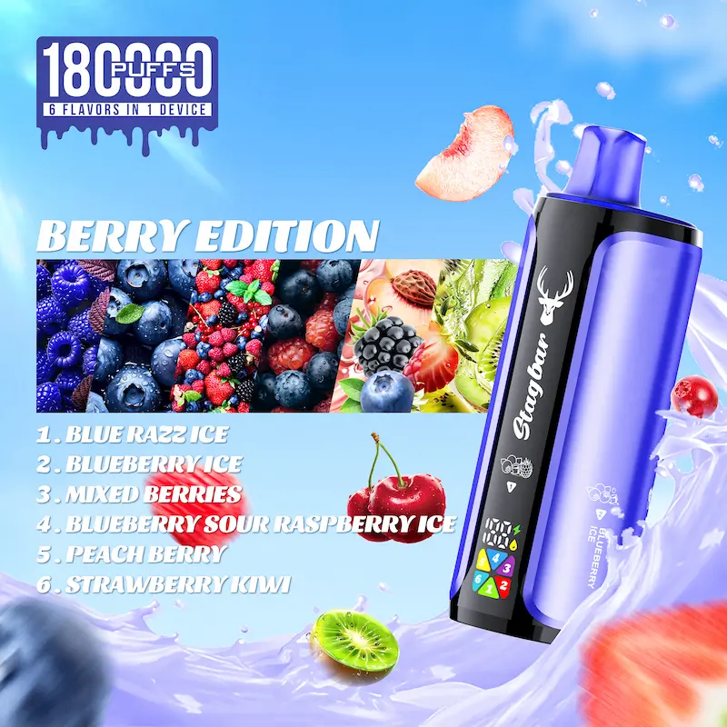 Stag Bar 6 in 1 180000 – 108ml, 6 smaków, innowacyjny vape podróżny | vapixo