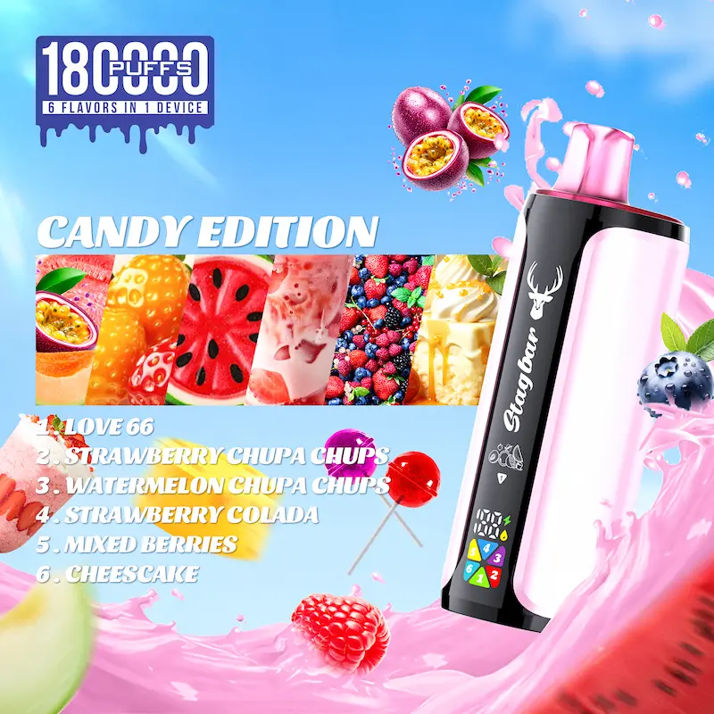 Stag Bar 6 in 1 180000 – 108ml, 6 smaków, innowacyjny vape podróżny | vapixo