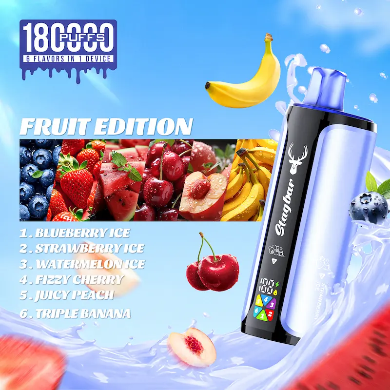 Stag Bar 6 in 1 180000 – 108ml, 6 smaków, innowacyjny vape podróżny | vapixo