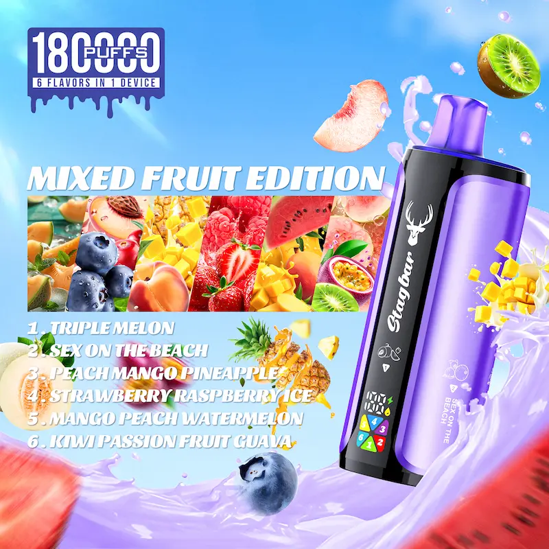 Stag Bar 6 in 1 180000 – 108ml, 6 smaków, innowacyjny vape podróżny | vapixo