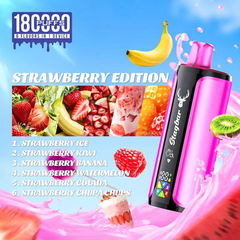 Stag Bar 6 in 1 180000 – 108ml, 6 smaków, innowacyjny vape podróżny | vapixo